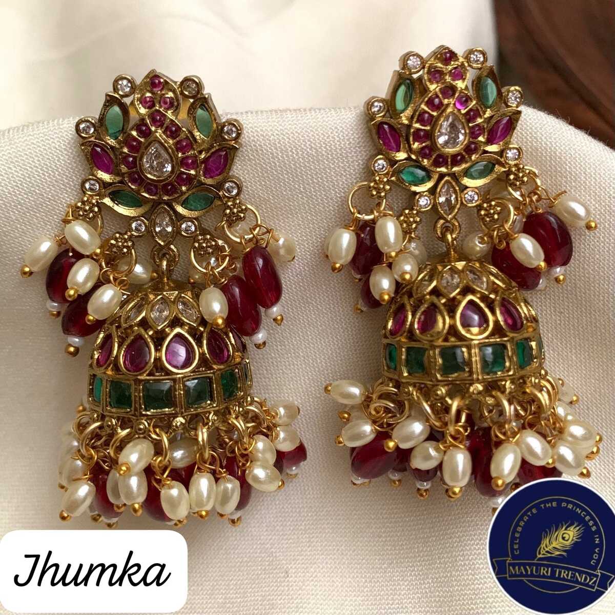 Lotus Design Multicolour Jhumka — photo 1 of 1