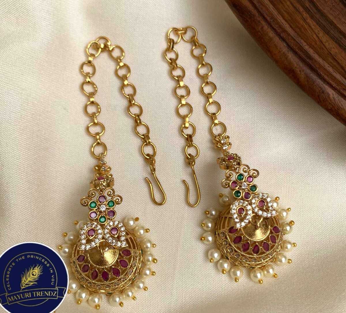 AD Stone Jhumka with Matti